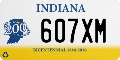 IN license plate 607XM