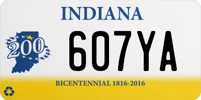 IN license plate 607YA