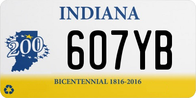 IN license plate 607YB