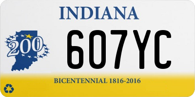 IN license plate 607YC