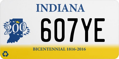 IN license plate 607YE