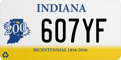 IN license plate 607YF