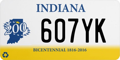IN license plate 607YK