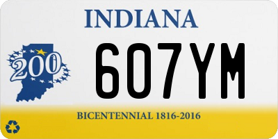 IN license plate 607YM