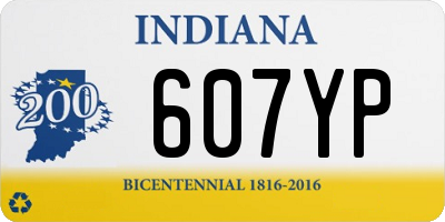 IN license plate 607YP