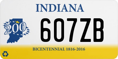 IN license plate 607ZB