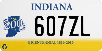 IN license plate 607ZL