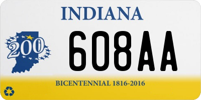 IN license plate 608AA