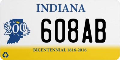 IN license plate 608AB