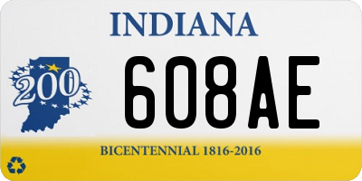 IN license plate 608AE