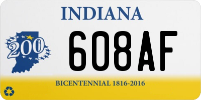 IN license plate 608AF