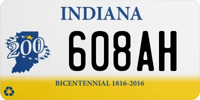 IN license plate 608AH