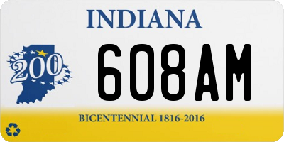 IN license plate 608AM