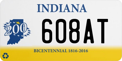 IN license plate 608AT