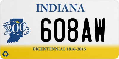 IN license plate 608AW