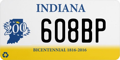 IN license plate 608BP