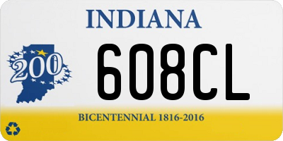 IN license plate 608CL