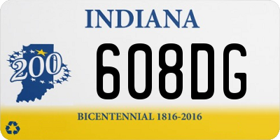 IN license plate 608DG