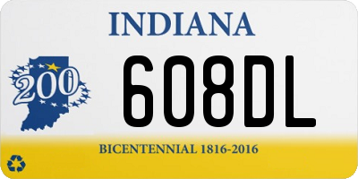 IN license plate 608DL