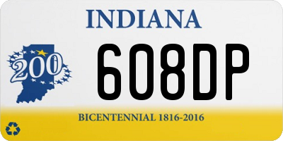 IN license plate 608DP