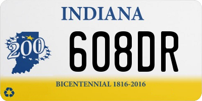 IN license plate 608DR