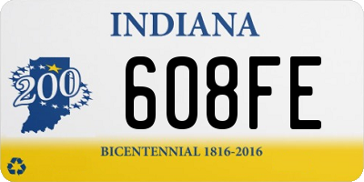 IN license plate 608FE