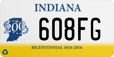 IN license plate 608FG