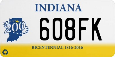 IN license plate 608FK