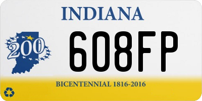 IN license plate 608FP