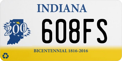 IN license plate 608FS