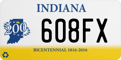 IN license plate 608FX