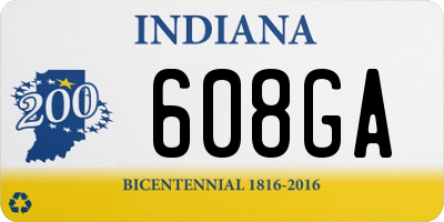 IN license plate 608GA