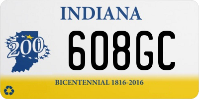 IN license plate 608GC