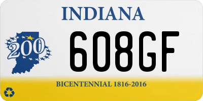 IN license plate 608GF