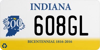 IN license plate 608GL