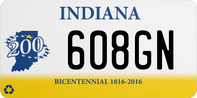 IN license plate 608GN