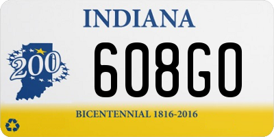 IN license plate 608GO