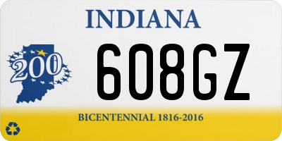 IN license plate 608GZ