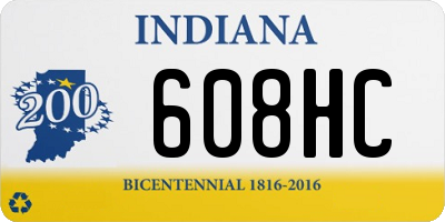 IN license plate 608HC
