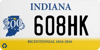 IN license plate 608HK