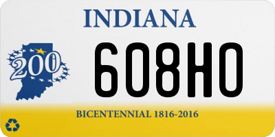 IN license plate 608HO