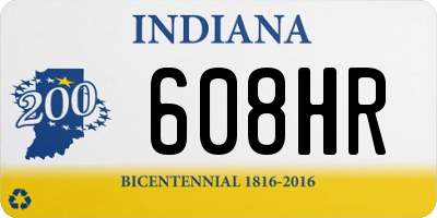 IN license plate 608HR