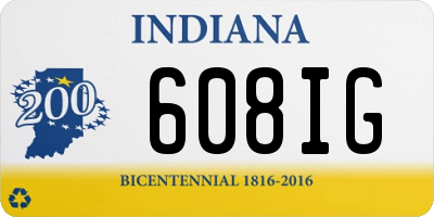 IN license plate 608IG