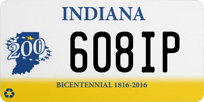 IN license plate 608IP