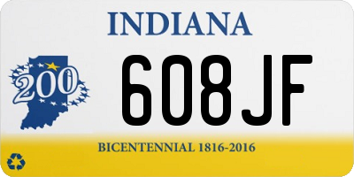 IN license plate 608JF