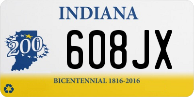 IN license plate 608JX