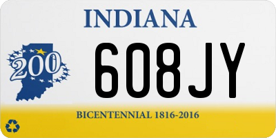 IN license plate 608JY