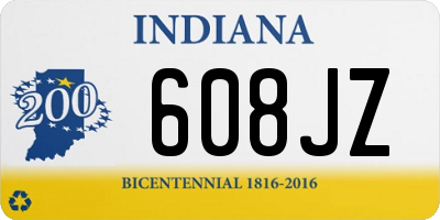 IN license plate 608JZ