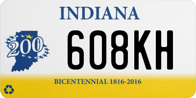 IN license plate 608KH