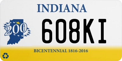 IN license plate 608KI